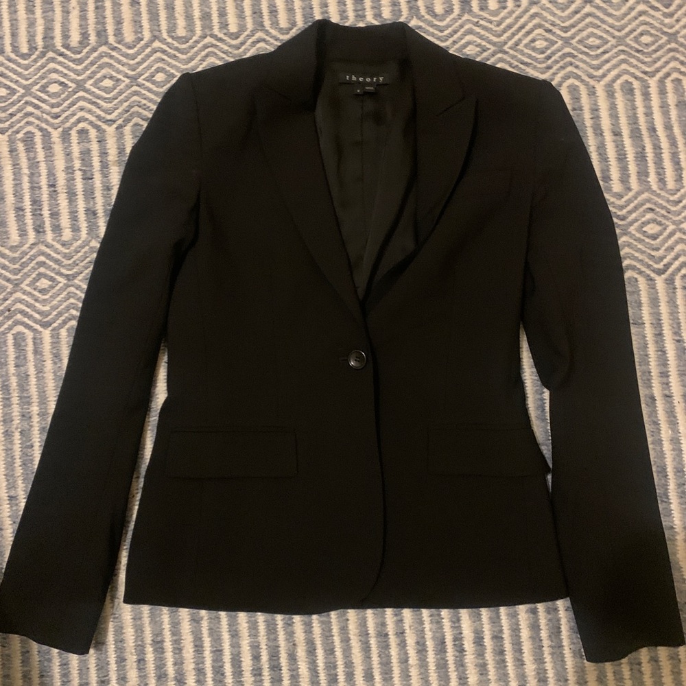 Theory blazer, black, size 2